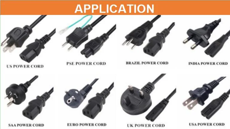 12/14/16/18AWG 6FT Sjt Svt NEMA 5-15p to IEC320 C13 Power Cords