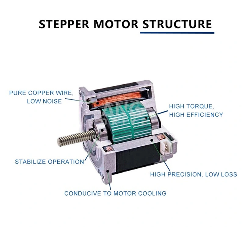 NEMA 8 11 14 17 23 24 34 42 52 Hybrid Driver Linear Planetary Gear Brake Double Dual Shaft CNC 3D Printer Machine Stepper Motor