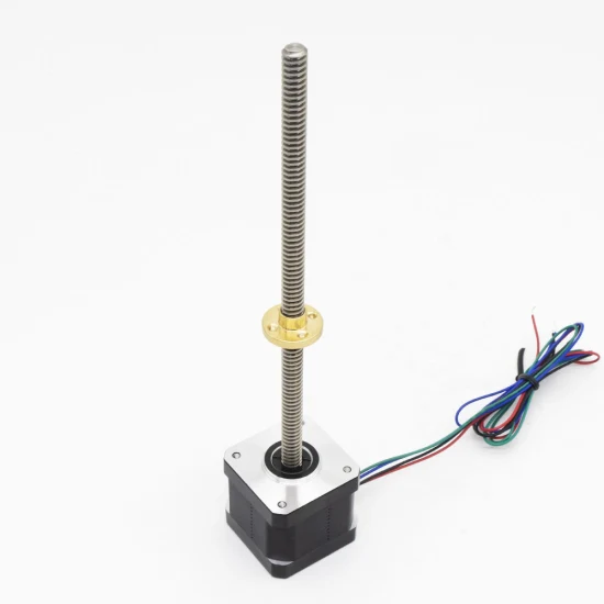 Factory Sales Low Price T8/T5/T10 Trapezoidal Thread Screw Linear NEMA 8/11/14/17/23/24/34 Stepper Motor with Leading Screw 0.9/0.8 Degree
